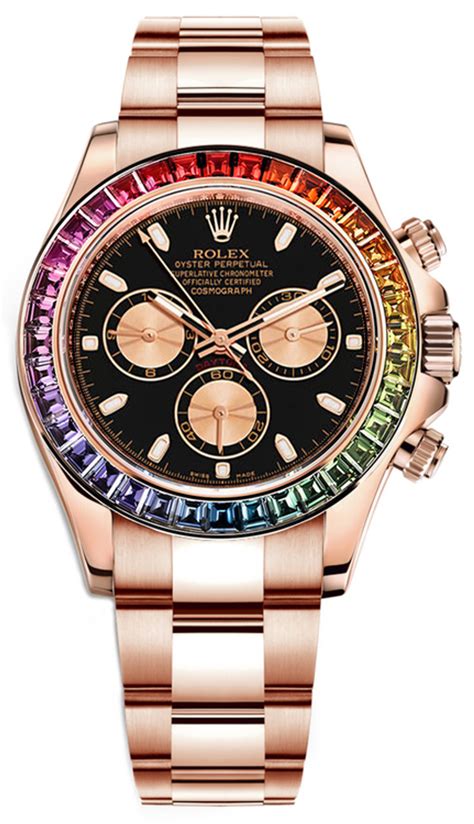 rolex rose rainbow|rolex rainbow rose gold price.